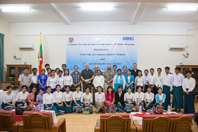 Group Photo during the Campus Network Design and Operations Training Workshop Myanmar, 2013